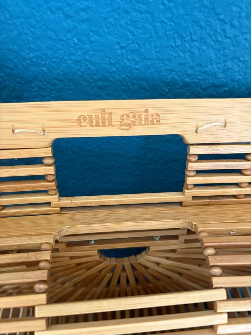 cult gaia Bamboo Ark Handbag in Natural Tan